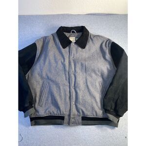 Vintage Wear Guard jacket Gray And Black  letterman Jacket - Size‎ 3XL